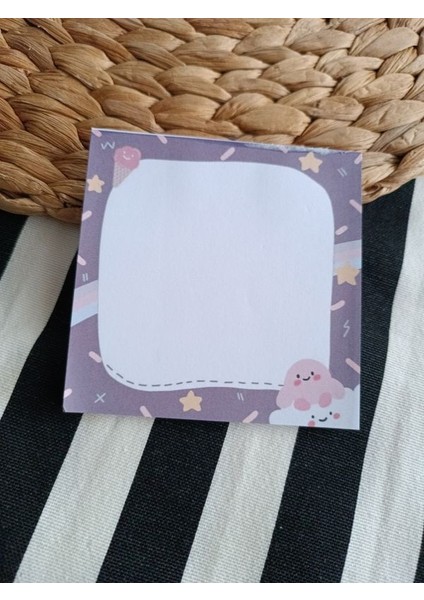 Çeşitli Figürler Desenli Memopad Not Defteri Bloknot Çek Kopar Defter
