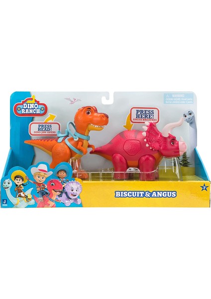 Dino Ranch Delüks Figür Paketi - Biscuit ve Angus