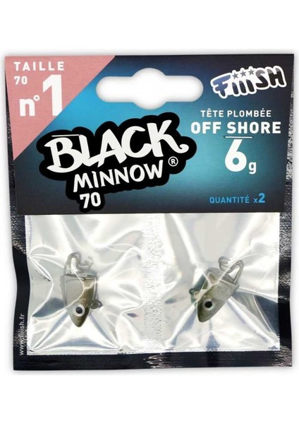 Black Minnow BM70/1 BM144 Off Shore 6gr Jig Head - Kaki