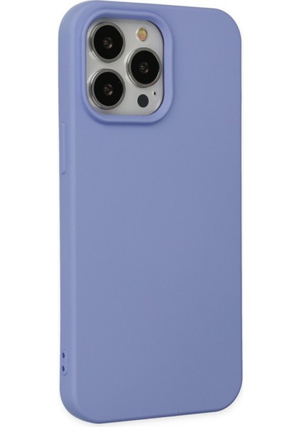 iPhone 14 Pro Max Kılıf Lansman Nano Içi Kadife Silikon - Lila