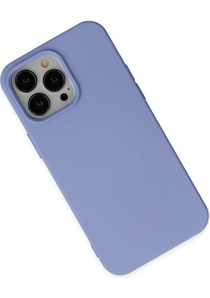 iPhone 14 Pro Max Kılıf Lansman Nano Içi Kadife Silikon - Lila