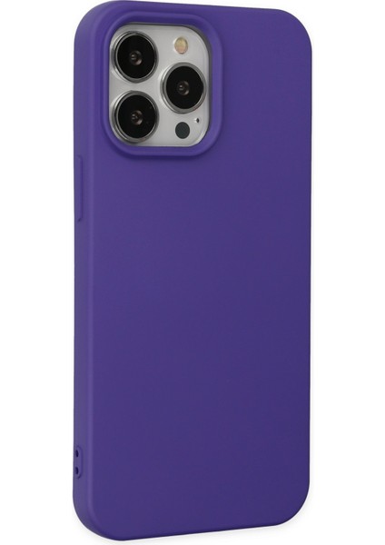 iPhone 14 Pro Kılıf Lansman Nano Içi Kadife Silikon - Mor fiyatları