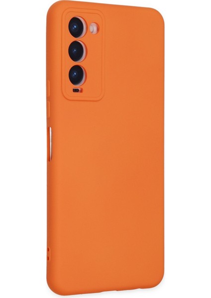 Tecno Camon 18 Kılıf Lansman Nano Içi Kadife Silikon - Turuncu