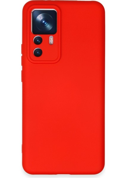 Xiaomi Mi 12T Pro Kılıf Lansman Nano Içi Kadife  Silikon - Kırmızı