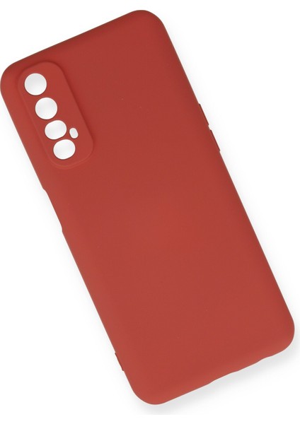 Realme 7 Kılıf Lansman Nano Içi Kadife Silikon - Kiremit modelleri