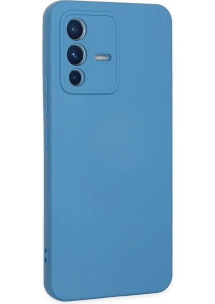 Vivo V23 5g Kılıf Lansman Nano Içi Kadife Silikon - Mavi modelleri