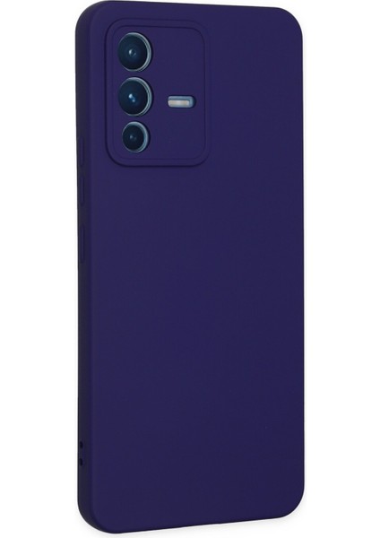 Vivo V23 5g Kılıf Lansman Nano Içi Kadife Silikon - Mor modelleri