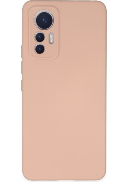 Xiaomi Mi 12 Lite Kılıf Lansman Nano Içi Kadife Silikon - Pudra
