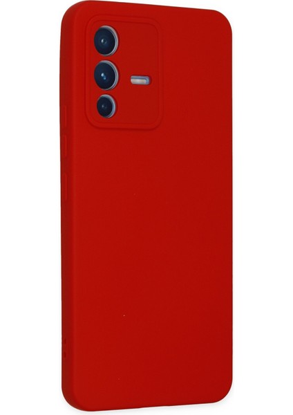 Vivo V23 5g Kılıf Lansman Nano Içi Kadife Silikon - Kırmızı modelleri