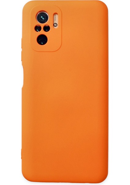 Xiaomi Poco M5S Kılıf Lansman Nano Içi Kadife Silikon - Turuncu