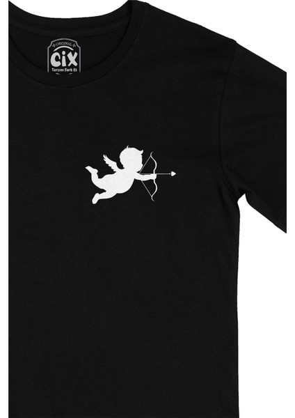 Cix Aşk Oku Cep Logo Tasarımlı Siyah Tişört fiyatları