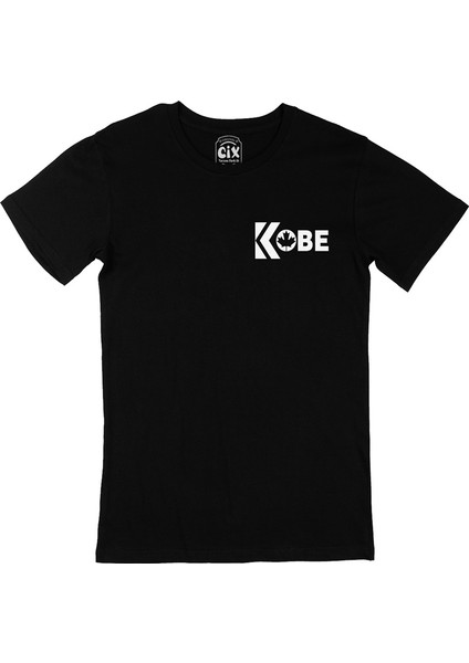 Kobe Bryant Logo Cep Logo Tasarımlı Siyah Tişört