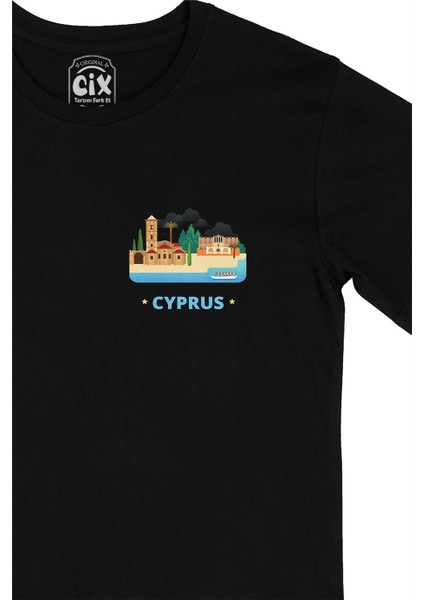 Cix Kıbrıs Cep Logo Tasarımlı Siyah Tişört fiyatları