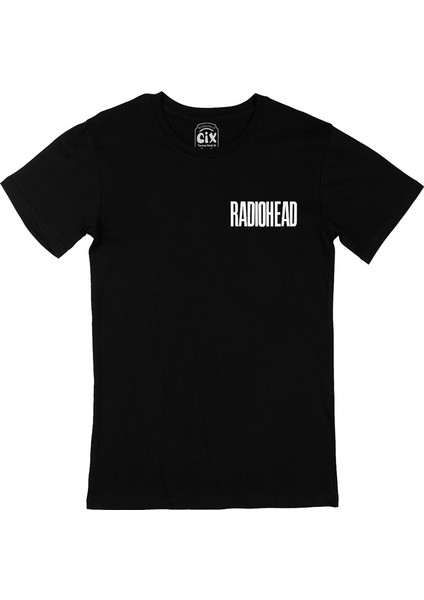 Cix Radiohead Cep Logo Tasarımlı Siyah Tişört