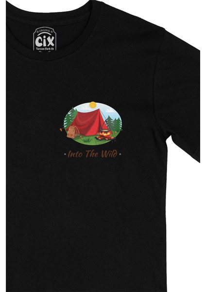 Cix Into The Wild Cep Logo Tasarımlı Siyah Tişört fiyatları