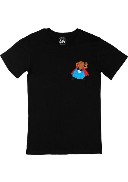 Babidi Dragon Ball Cep Logo Tasarımlı Siyah Tişört