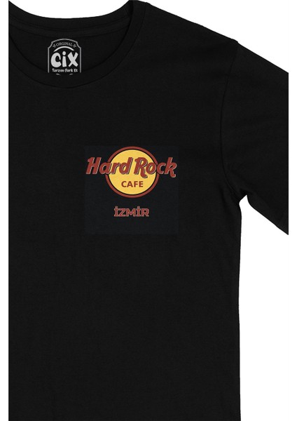 Cix Hard Rock Cafe Izmir Cep Logo Tasarımlı Siyah Tişört fiyatları