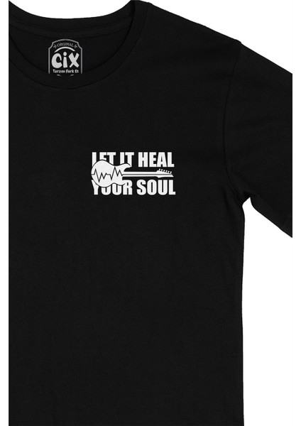Cix Let It Heal Your Soul Cep Logo Tasarımlı Siyah Tişört fiyatları