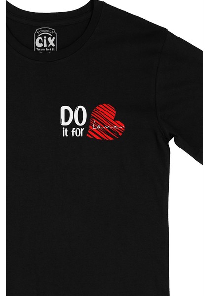 Cix Do It For Love Cep Logo Tasarımlı Siyah Tişört fiyatları