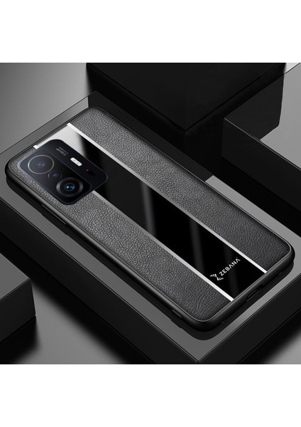 Xiaomi Mi 11T Pro Kılıf Zebana Premium Deri Kılıf Siyah