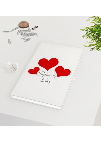 Kişiye Özel Sevgililer Günü Beyaz Defter-82