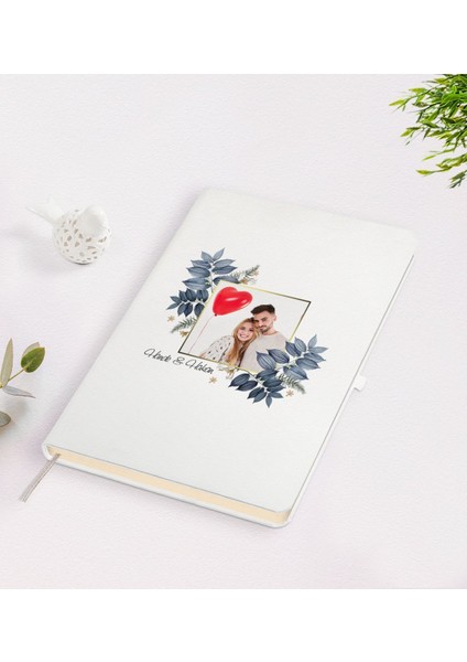 Kişiye Özel Sevgililer Günü Temalı Isimli Fotoğraflı Beyaz Defter-33