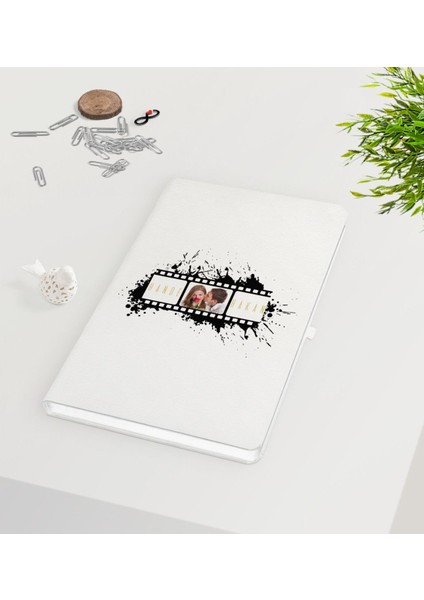 Kişiye Özel Sevgililer Günü Film Şeridi Beyaz Defter-1