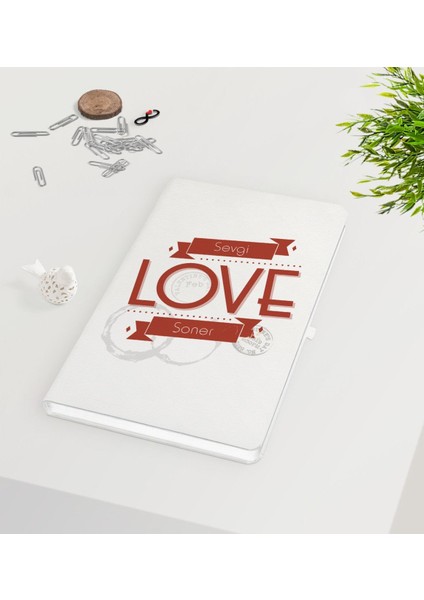 Kişiye Özel Sevgililer Günü Beyaz DEFTER-115