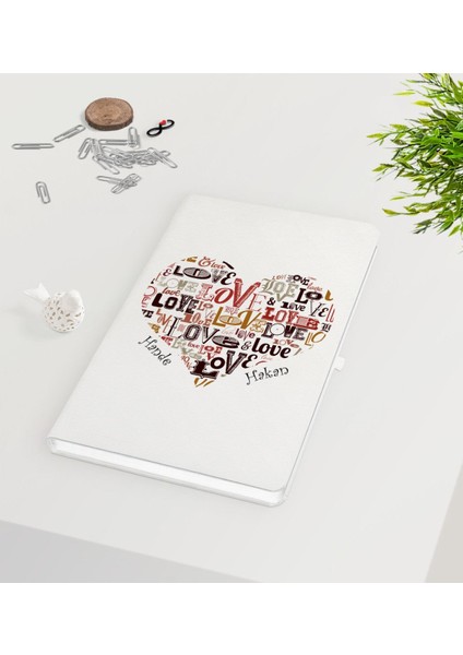 Kişiye Özel Sevgililer Günü Beyaz DEFTER-118