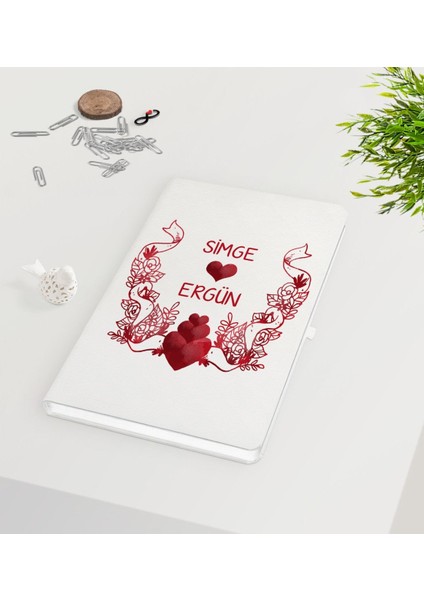 Kişiye Özel Sevgililer Günü Beyaz Defter-53