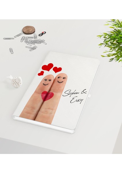 Kişiye Özel Sevgililer Günü Beyaz Defter-78