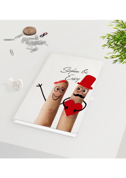 Kişiye Özel Sevgililer Günü Beyaz Defter-79