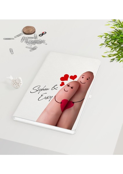 Kişiye Özel Sevgililer Günü Beyaz Defter-80