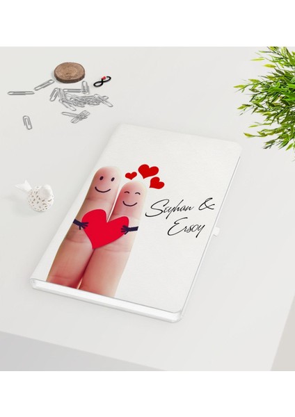 Kişiye Özel Sevgililer Günü Beyaz Defter-81