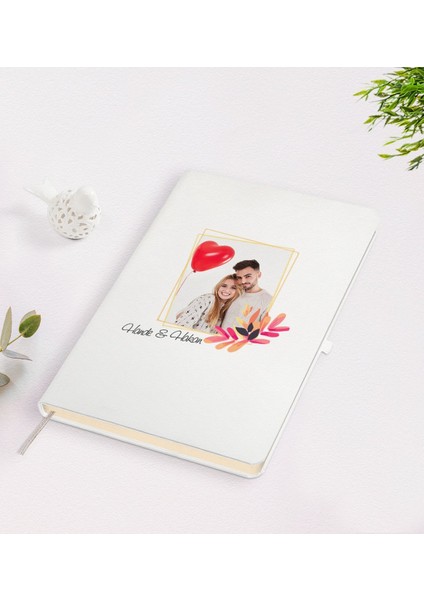 Kişiye Özel Sevgililer Günü Temalı Isimli Fotoğraflı Beyaz Defter-29
