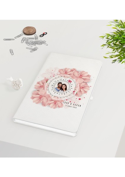 Kişiye Özel Sevgililer Günü Fotoğraflı Sonsuz Takvimli Beyaz Defter-2