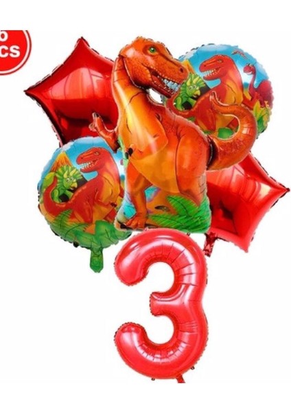 Dinazor Konsept Balon Konsept Doğum Günü Seti Yaş 3