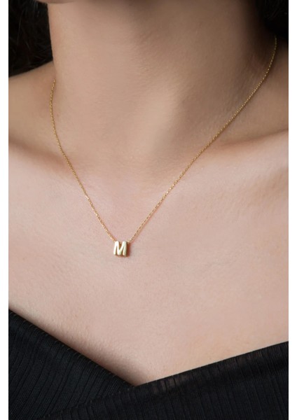 Gümüş Üç Boyutlu Harfli Kolye fiyatları