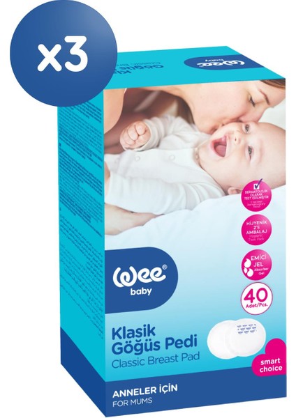 Klasik Göğüs Pedi Seti (40X3 120 Adet)