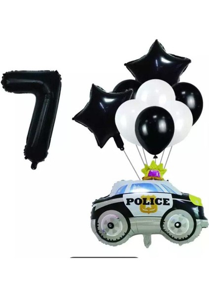 Police ( Polis Arabası ) Folyo Balon Seti Yaş 7