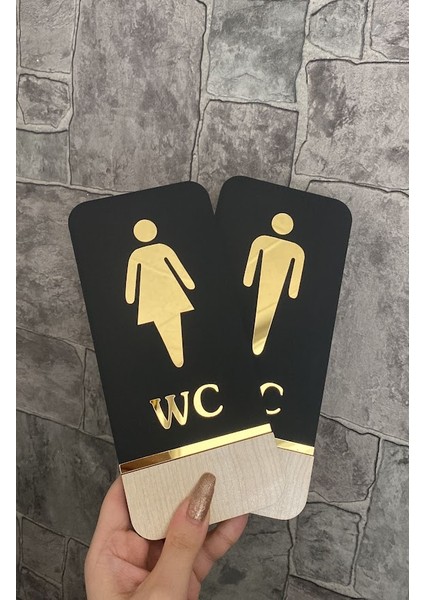 Meşe Serisi Siyah Mat Gold Kabartmalı Wc Set fırsatları