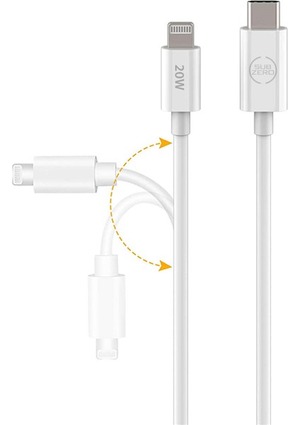 Apple iPhone 8 / 8 Plus Hızlı Şarj Kablosu Type-C - Ligtning Pd 20W 2 Metre
