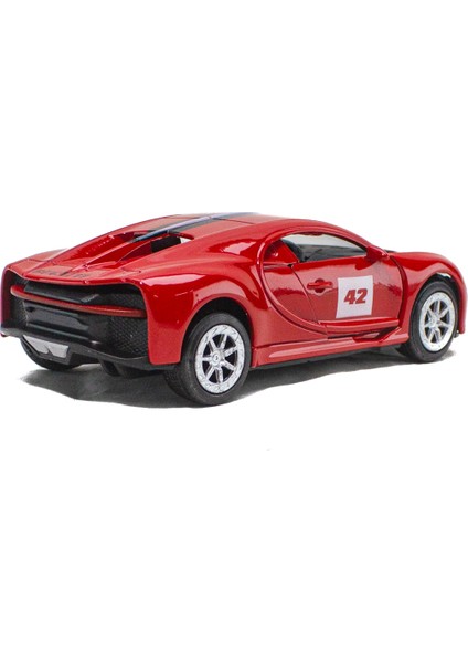 Oyuncak Araba Metal Bugatti Çek Bırak 12 cm Kırmızı modelleri