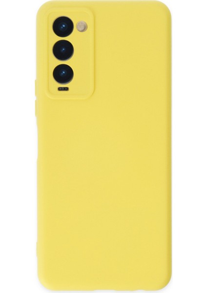 Tecno Camon 18P Kılıf Lansman Nano Içi Kadife Silikon - Sarı