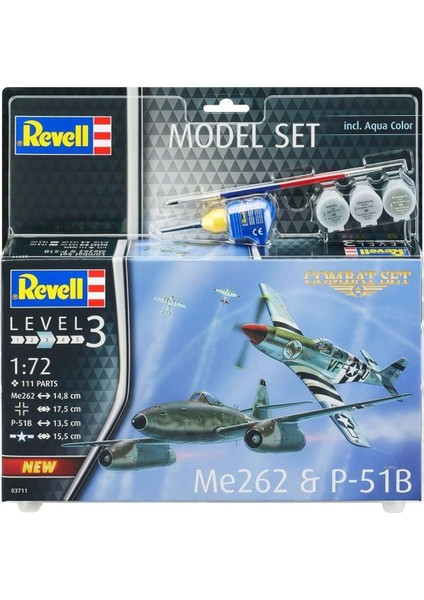 Maket Seti Combat Set ME262-P-51B 63711