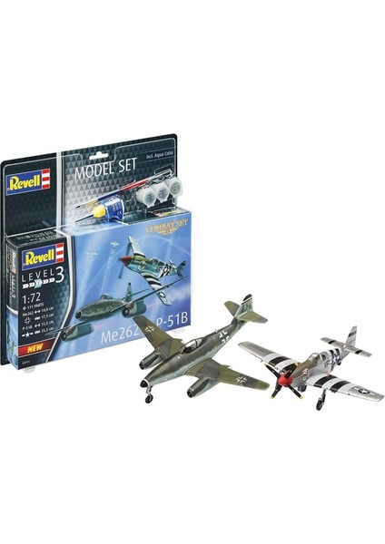 Maket Seti Combat Set ME262-P-51B 63711