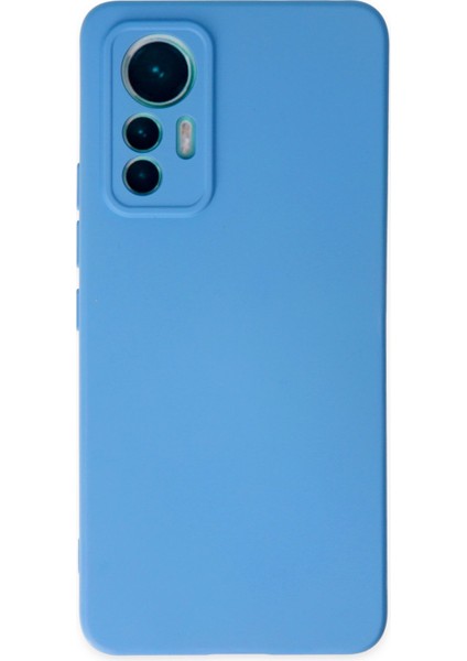 Xiaomi Mi 12 Lite Kılıf Lansman Nano Içi Kadife Silikon - Mavi