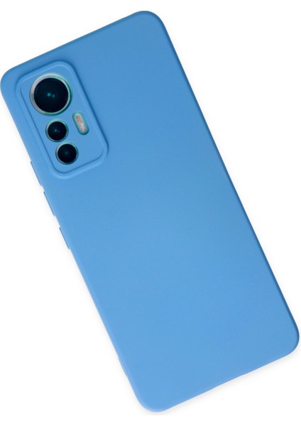Xiaomi Mi 12 Lite Kılıf Lansman Nano Içi Kadife Silikon - Mavi modelleri