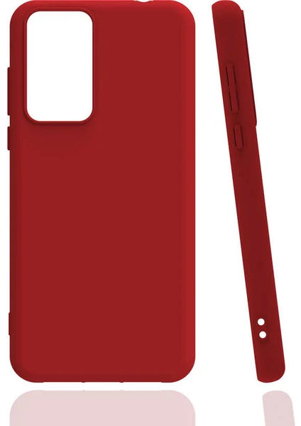 Case 4U Xiaomi Mi 12T / 12T Pro Kılıf Mat Renkli Yumuşak Kalın Sağlam Silikon Kılıf Biye Kırmızı