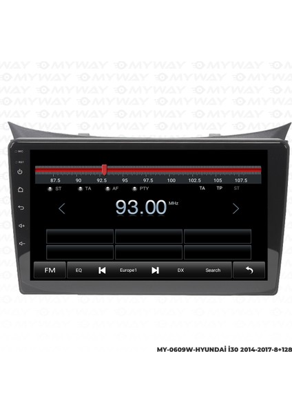 Hyundai I30 Android Multimedya 4gb Ram Carplay Navigasyon Ekran - Myway